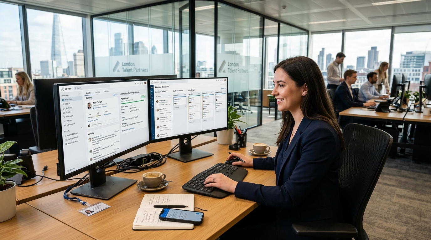 Recruitment consultant managing connected candidate systems