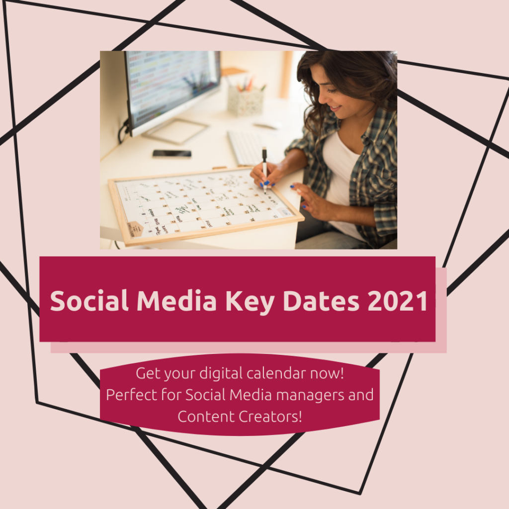 Calendar Social Media Key Dates 2021